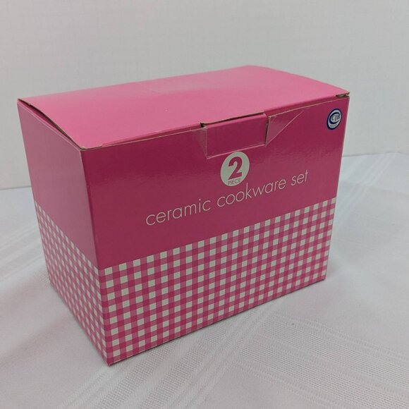 Mini ceramic cookware set - dark green Kathryn Beich - with covers - unused - Picture 7 of 7